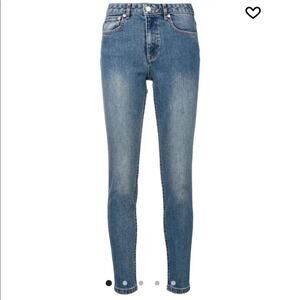 A.P.C. Blue Skinny Jeans Women’s Size 27 Light Wash Mid Rise Classic Fit Denim